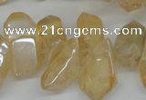 CTD541 Top drilled 12*20mm - 14*35mm nuggets plated quartz beads