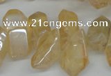 CTD541 Top drilled 12*20mm - 14*35mm nuggets plated quartz beads