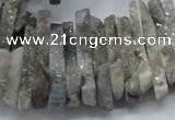 CTD556 Top drilled 6*15mm - 10*40mm wand plated agate beads