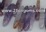 CTD583 Top drilled 6*20mm - 6*45mm wand agate gemstone beads