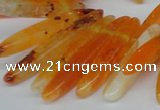 CTD584 Top drilled 6*20mm - 6*45mm wand agate gemstone beads