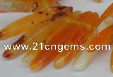 CTD584 Top drilled 6*20mm - 6*45mm wand agate gemstone beads