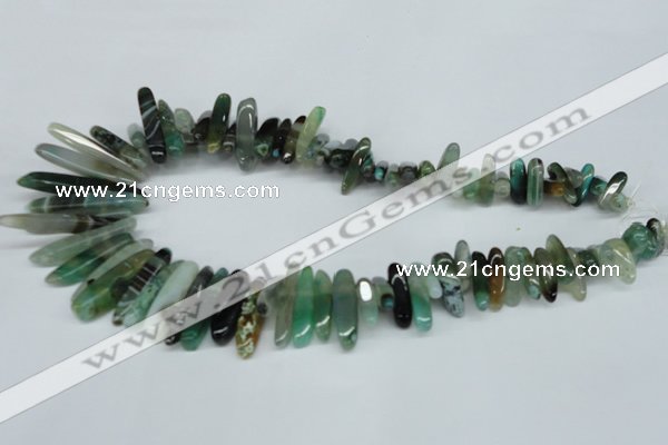 CTD588 Top drilled 6*20mm - 6*45mm wand agate gemstone beads