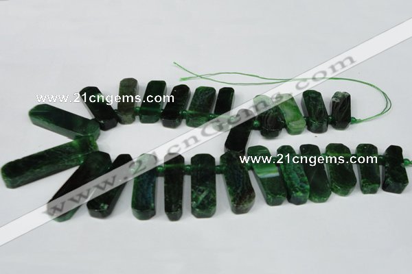 CTD593 Top drilled 12*30mm - 15*50mm wand agate gemstone beads