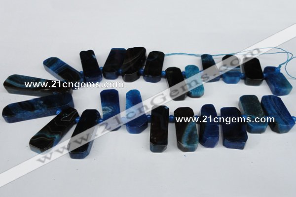 CTD594 Top drilled 12*30mm - 15*50mm wand agate gemstone beads