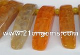 CTD597 Top drilled 10*30mm - 12*45mm wand agate gemstone beads