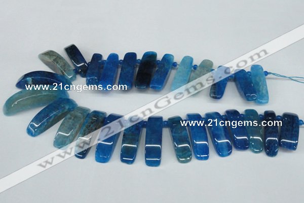 CTD600 Top drilled 10*30mm - 12*45mm wand agate gemstone beads