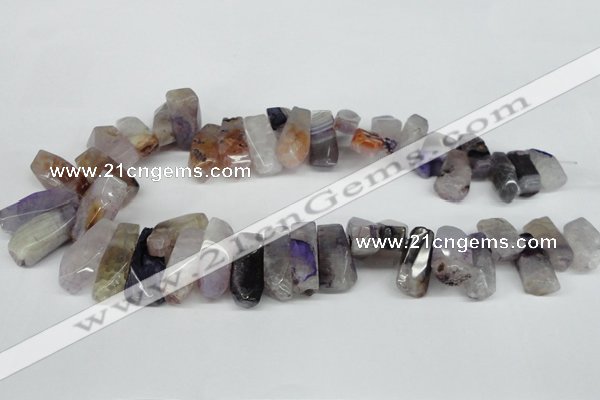 CTD602 Top drilled 10*18mm - 12*28mm nuggets agate gemstone beads