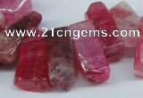 CTD604 Top drilled 10*18mm - 12*28mm nuggets agate gemstone beads