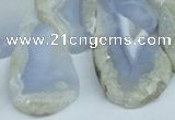 CTD608 Top drilled 18*25mm - 30*45mm freeform blue lace agate beads