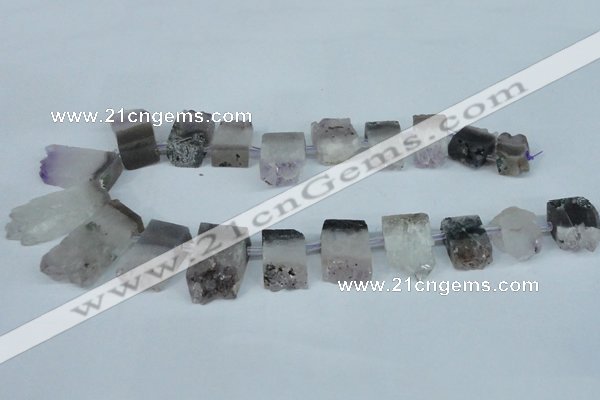 CTD631 Top drilled 15*18mm - 16*35mm freeform amethyst beads