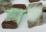 CTD638 Top drilled 15*25mm - 20*40mm freeform australia chrysoprase beads