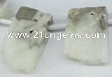 CTD645 Top drilled 15*25mm - 25*40mm freeform quartz beads