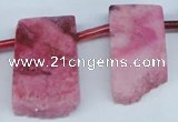 CTD646 Top drilled 15*25mm - 25*40mm freeform quartz beads