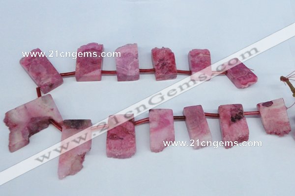 CTD646 Top drilled 15*25mm - 25*40mm freeform quartz beads