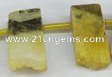 CTD648 Top drilled 15*25mm - 25*40mm freeform quartz beads