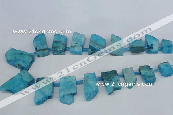 CTD649 Top drilled 15*25mm - 25*40mm freeform quartz beads