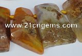 CTD657 Top drilled 25*40mm - 30*55mm freeform agate beads