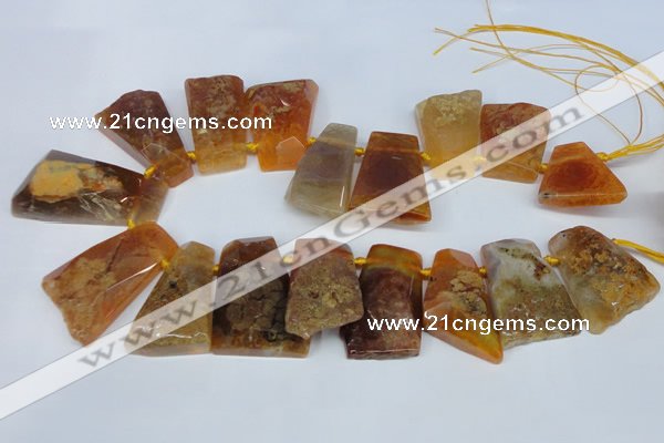 CTD657 Top drilled 25*40mm - 30*55mm freeform agate beads