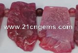 CTD658 Top drilled 25*40mm - 30*55mm freeform agate beads