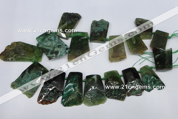 CTD660 Top drilled 25*40mm - 30*55mm freeform agate beads