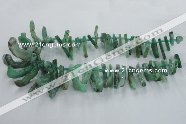 CTD673 Top drilled 10*25mm - 12*45mm wand agate gemstone beads