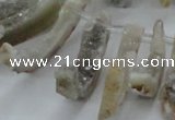 CTD675 Top drilled 10*25mm - 12*45mm wand agate gemstone beads