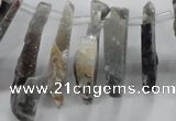 CTD676 Top drilled 10*25mm - 12*45mm wand agate gemstone beads