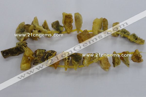 CTD678 Top drilled 12*20mm - 15*45mm freeform agate gemstone beads