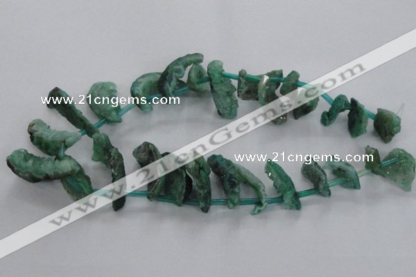 CTD681 Top drilled 12*20mm - 15*45mm freeform agate gemstone beads