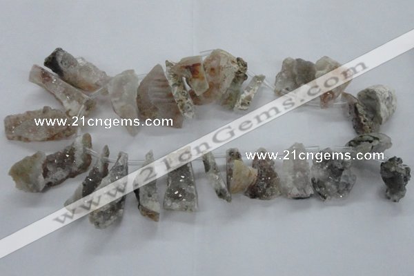 CTD683 Top drilled 12*20mm - 15*45mm freeform agate gemstone beads