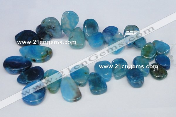 CTD689 Top drilled 18*25mm - 28*40mm freeform agate gemstone beads