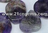 CTD691 Top drilled 18*25mm - 30*40mm freeform amethyst gemstone beads