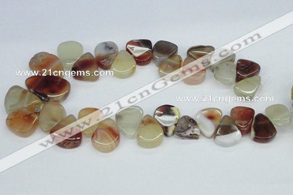 CTD696 Top drilled 18*25mm - 22*30mm freeform agate gemstone beads