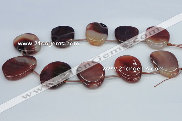 CTD700 Top drilled 30*40mm freeform agate gemstone beads