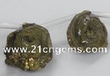 CTD705 Top drilled 15*20mm - 25*30mm freeform plated agate beads