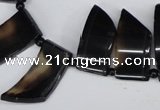 CTD737 Top drilled 15*20mm - 15*40mm wand agate gemstone beads