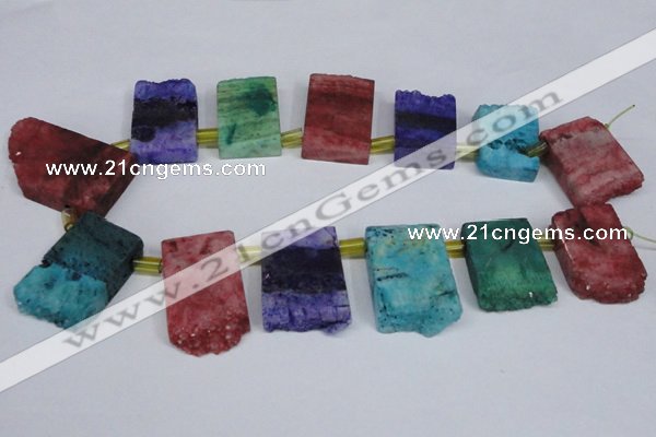 CTD752 Top drilled 15*25mm - 25*40mm freeform quartz beads