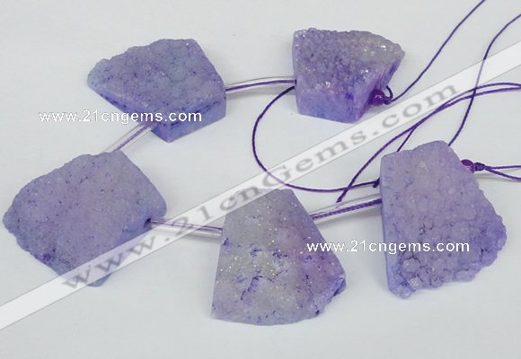 CTD762 Top drilled 25*30mm - 30*35mm freeform agate beads