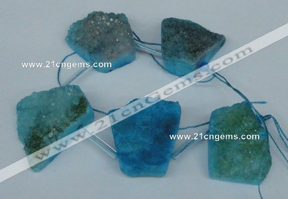 CTD764 Top drilled 25*30mm - 30*35mm freeform agate beads