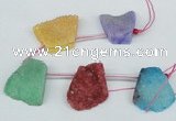 CTD765 Top drilled 25*30mm - 30*35mm freeform agate beads