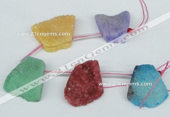 CTD765 Top drilled 25*30mm - 30*35mm freeform agate beads