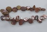 CTD788 Top drilled 15*20mm - 25*35mm freeform plated agate beads