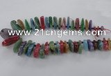 CTD793 Top drilled 15*25mm - 25*40mm freeform agate gemstone beads