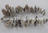 CTD795 Top drilled 15*20mm - 25*45mm freeform agate gemstone beads