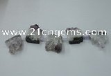 CTD798 Top drilled 20*30mm - 25*35mm freeform amethyst beads