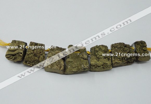 CTD823 Top drilled 20*30mm - 35*45mm trapezoid agate beads