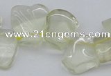 CTD824 Top drilled 15*20mm - 20*25mm freeform lemon quartz beads