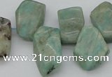 CTD826 Top drilled 15*20mm - 20*25mm freeform Russian amazonite beads