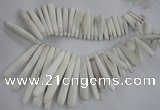 CTD827 Top drilled 5*20mm - 10*80mm stick sea urchin shell beads